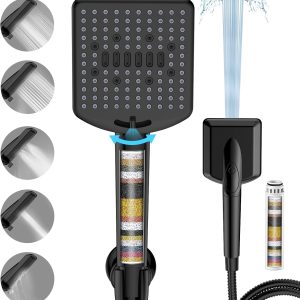 Vitamin C Filter Shower Head (6-Speed Matte Black)